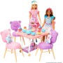 Mattel HMM65 Barbie Servizio da tè con carrello con ruote girevoli e tanti accessori