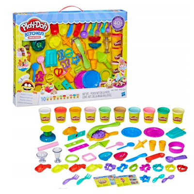 Hasbro E2412 Play-Doh Kitchen Creation Sweets'n Treats Dolci E Dolcetti 10 Vasetti per oltre 40 Accessori