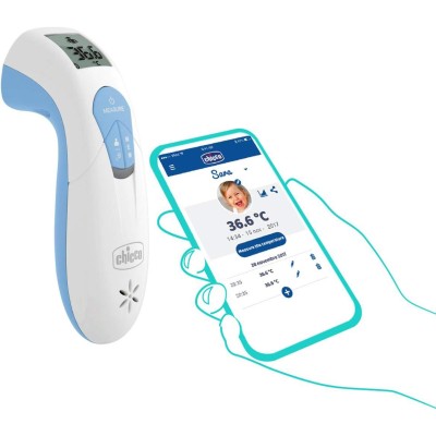 Chicco 092220 Thermo Family Termometro a Infrarossi con App, Bianco