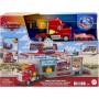 Mattel HPD82 CARS Mack Officina Cambia Colore con truck e Saetta McQueen trasformabili cabina di guida e accessori