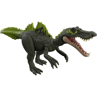 Mattel HDX44 Jurassic World Dominion Assalto Ruggente Ichthyovenator con ruggito e attacco con morsi