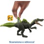 Mattel HDX44 Jurassic World Dominion Assalto Ruggente Ichthyovenator con ruggito e attacco con morsi