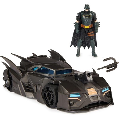 SpinMaster 6067473 DC Comics Crusader Batmobile con figura di Batman 10 cm