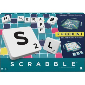 Mattel HXW03 Scrabble Il gioco da tavolo delle parole con doppio tabellone e modalità Parole di Squadra