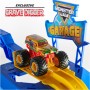 SpinMaster 6060879 Monster Jam Monster Garage con Monster Truck 1:64 Grave Digger