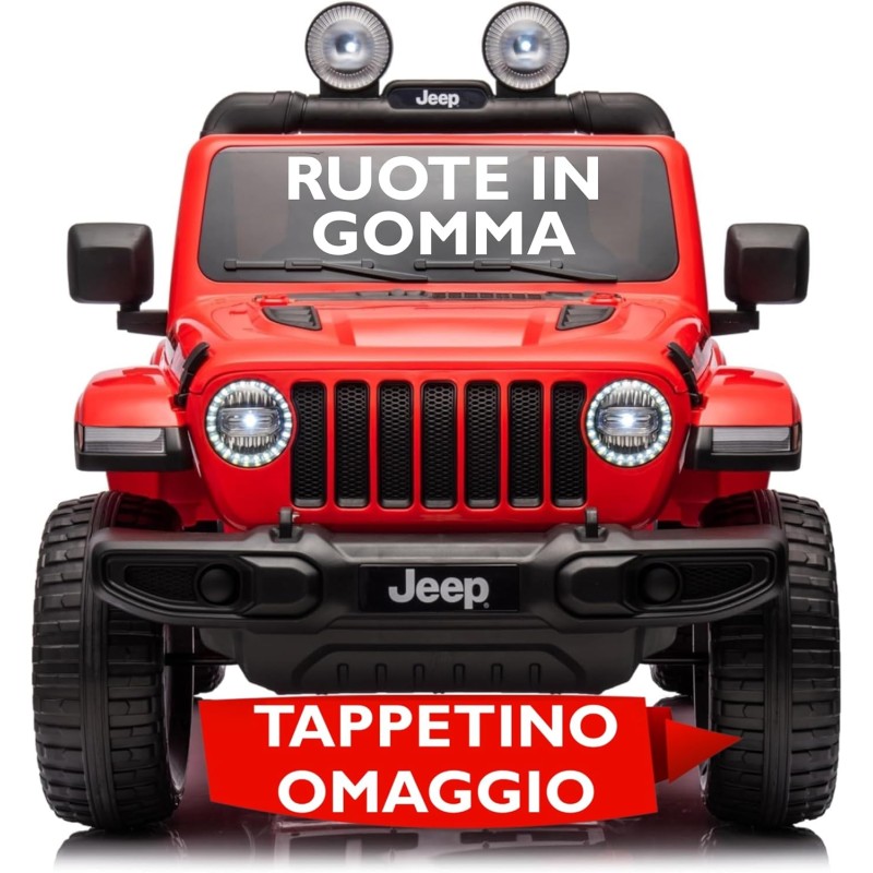 Auto Elettrica Macchina per Bambini Posti Jeep Wrangler Rubicon
