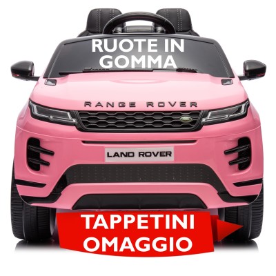 Auto Elettrica Macchina per Bambini 12V Range Rover Evoque con Ruote in Gomma e Tappetini Omaggio