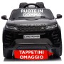 Auto Elettrica Macchina per Bambini 12V Range Rover Evoque con Ruote in Gomma e Tappetini Omaggio