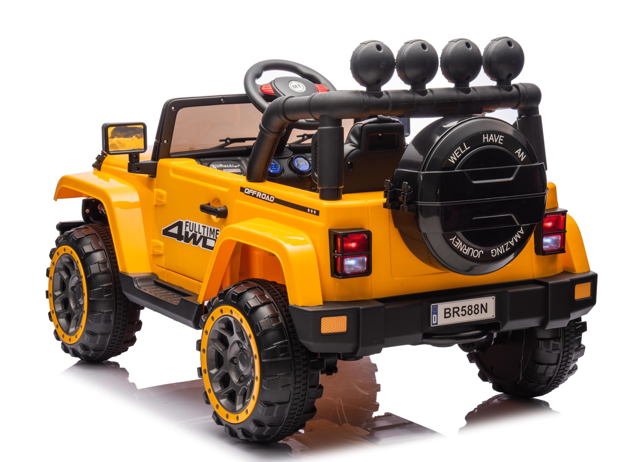 Auto Elettrica Macchina per Bambini Fuoristrada Off-Road con Sedile in Pelle e T - Foto 76 di 90