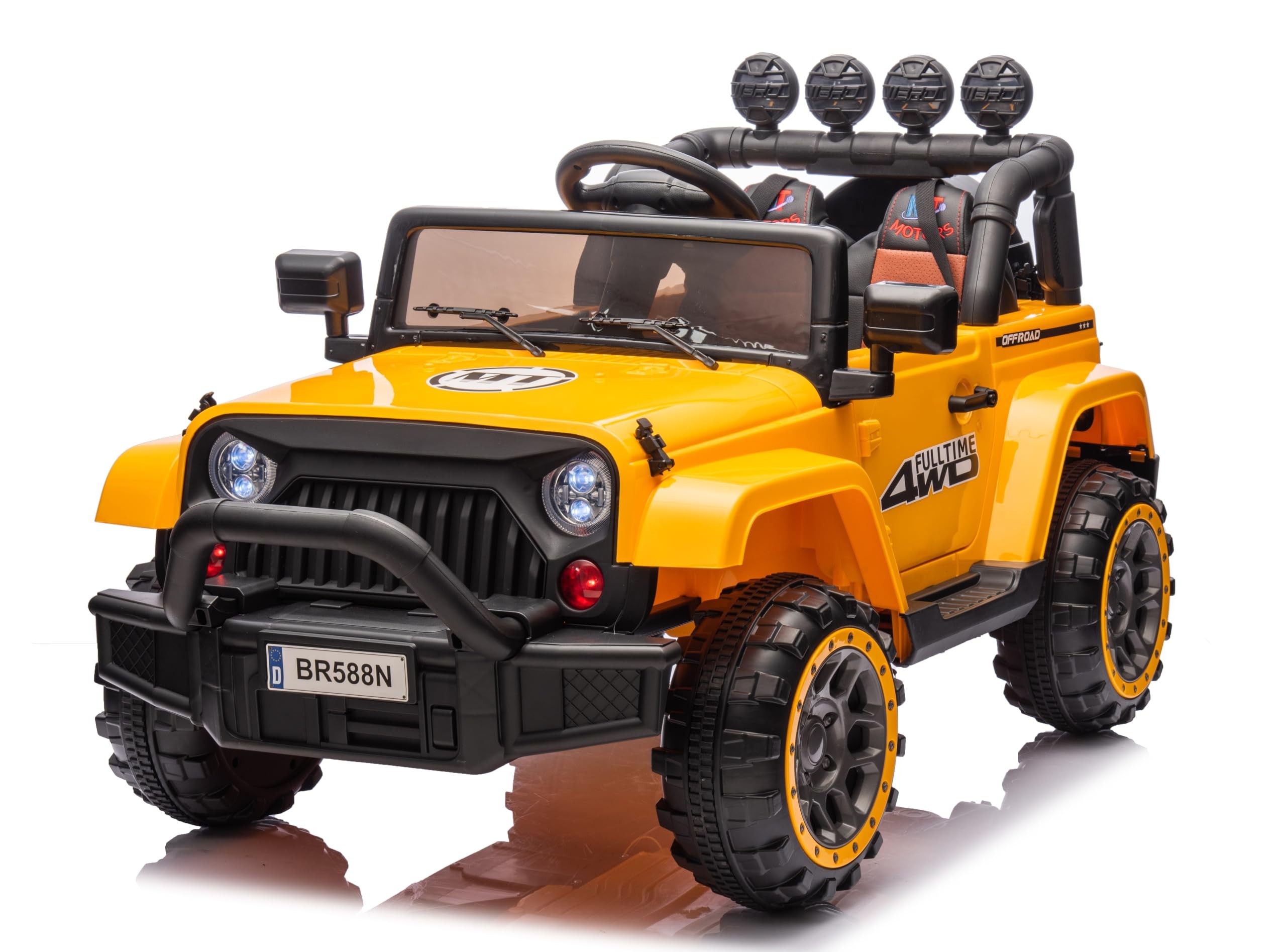 Auto Elettrica Macchina per Bambini Fuoristrada Off-Road con Sedile in Pelle e T - Foto 73 di 90
