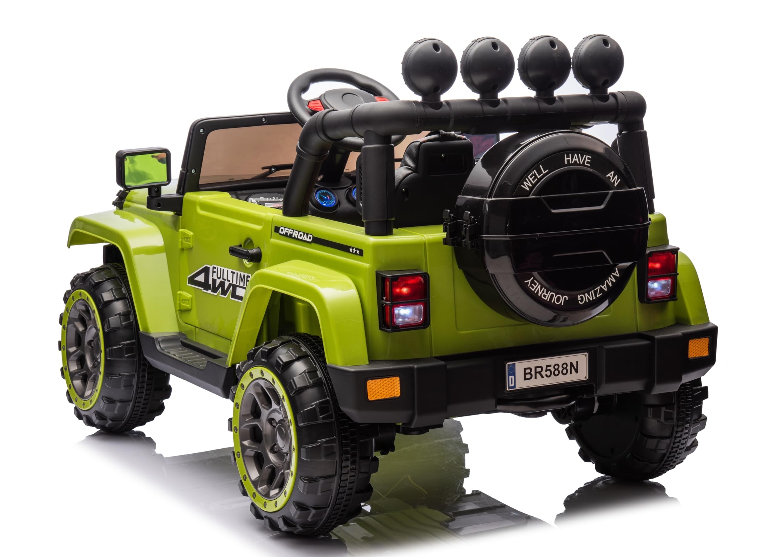 Auto Elettrica Macchina per Bambini Fuoristrada Off-Road con Sedile in Pelle e T - Foto 85 di 90