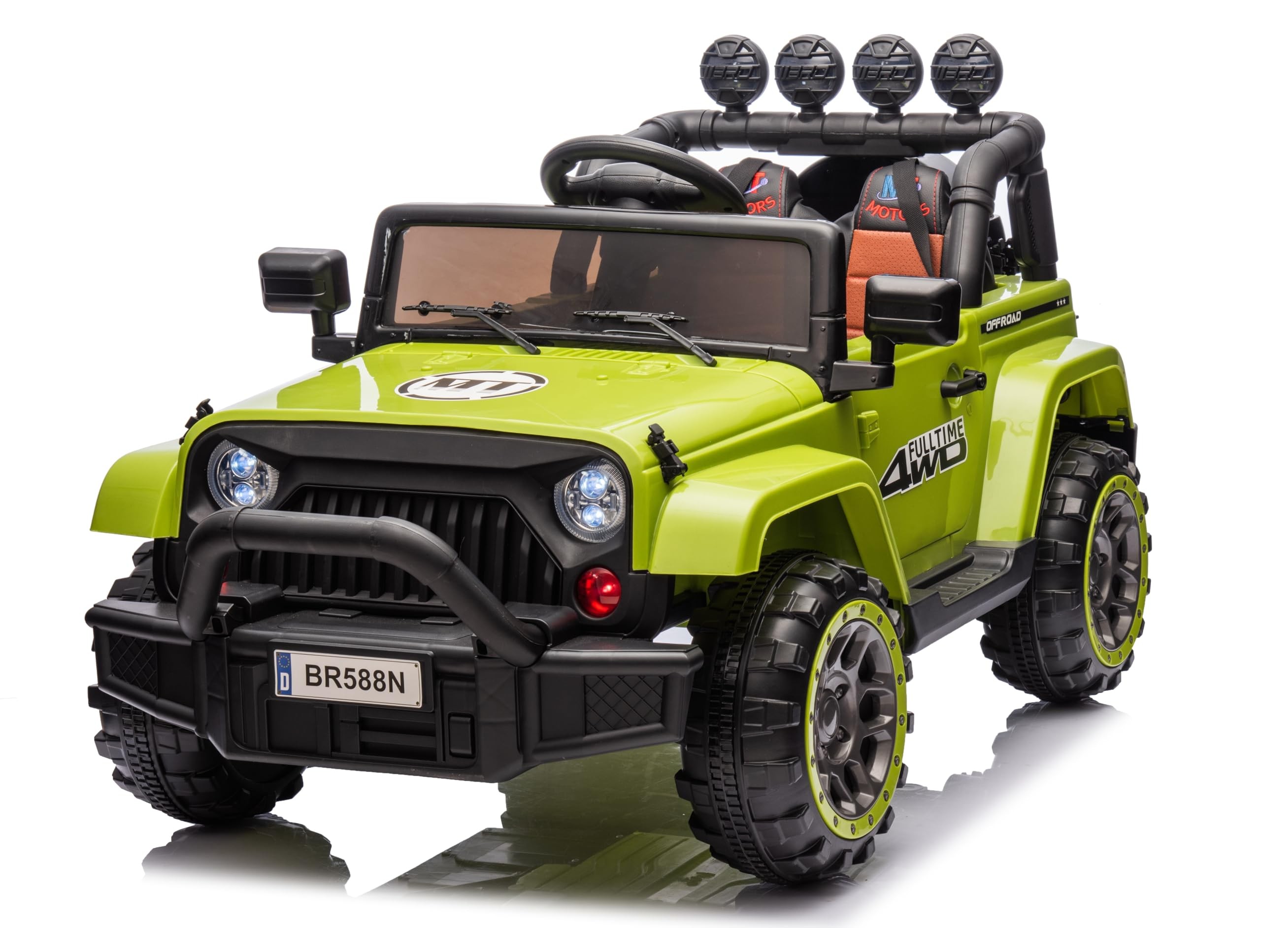 Auto Elettrica Macchina per Bambini Fuoristrada Off-Road con Sedile in Pelle e T - Foto 82 di 90