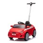 Macchina a Spinta per Bambini Fiat 500 con Poggiapiedi Regolabile Push Car con Asta Direzionabile Suoni al Volante