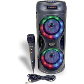 Bontempi 49 1040 SonicSync Amplificatore Wireless con Microfono Effetti Luminosi Regolatore Alti e Bassi TWS ed Effetto Eco Bontempi 49 1040 SonicSync Amplificatore Wireless con Microfono Effetti Luminosi Regolatore Alti e Bassi TWS ed Effetto Eco