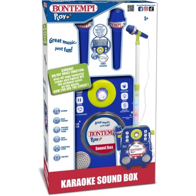 Bontempi 42 5030 SoundHub Sound Box con 2 Microfoni e Posizioni Regolabili per Performance Coinvolgenti