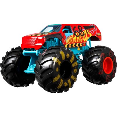 Mattel GWL09 Hot Wheels Monster Truck Demo Derby Macchinina con Ruote Giganti e Motore a Spinta