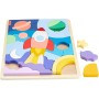 Fisher-Price HXY42 Puzzle dello Spazio in Legno con 42 Blocchi impilabili 3+ Anni