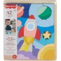 Fisher-Price HXY42 Puzzle dello Spazio in Legno con 42 Blocchi impilabili 3+ Anni