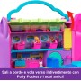 Mattel HWP19 Polly Pocket Aereo Gattino Playset con 2 Microfigure palco Rotante e Cucciolo con 19 Accessori