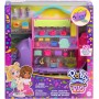 Mattel HWP19 Polly Pocket Aereo Gattino Playset con 2 Microfigure palco Rotante e Cucciolo con 19 Accessori