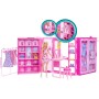 Mattel HXD58 Barbie Armadio dei sogni richiudibile e trasportabile con bambola e accessori