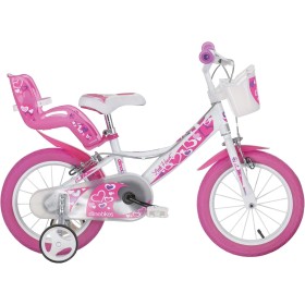 Dino Bikes 144RN Bicicletta 14" Little Hearts Rosa/Bianco Dino Bikes 144RN Bicicletta 14" Little Hearts Rosa/Bianco