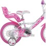 Dino Bikes 144RN Bicicletta 14" Little Hearts Rosa/Bianco