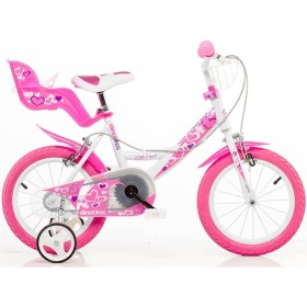 Dino Bikes 164RN Bici Little Heart 16 Pollici Bambina Bianco Rosa Dino Bikes 164RN Bici Little Heart 16 Pollici Bambina Bianco Rosa