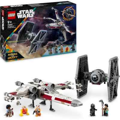 LEGO Star Wars 75393 Mash-up TIE Fighter e X-Wing Astronavi con 4 Minifigure e Droide