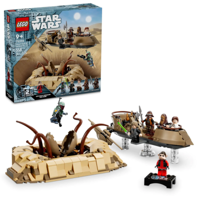 LEGO Star Wars 75396 Star Wars Il Ritorno dello Jedi - Skiff del Deserto e Fossa del Sarlacc con Astronave e Mostro