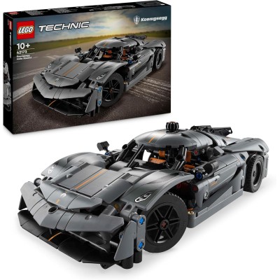 LEGO Technic 42173 Hypercar Koenigsegg Jesko Absolut Grigia Modellino di Auto da Costruire