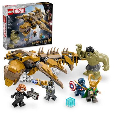 LEGO Marvel 76290 Avengers vs. Leviathan con Personaggio di Hulk e Minifigure di Capitan America Loki e Vedova Nera