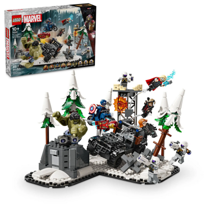 LEGO Marvel 76291 Avengers Assemble: Age of Ultron Set con 8 Minifigure di Supereroi tra cui Thor Hulk e Iron Man