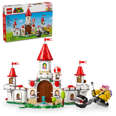 LEGO Super Mario 71435 Battaglia con Roy al Castello di Peach con Personaggi Torre e Catapulta