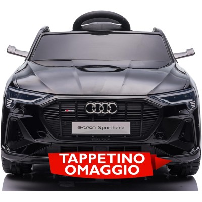 Auto Macchina Elettrica per Bambini 12V AUDI e-tron Sportback con Telecomando Sedile in Pelle Tappetini Omaggio