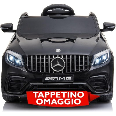 Macchina Elettrica per Bambini 12V Mercedes GLC 63S con Sedile in Pelle Telecomando e Tappetini in Omaggio