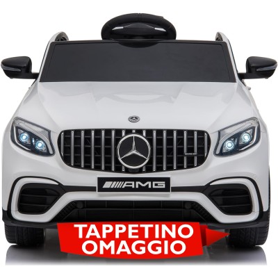 Macchina Elettrica per Bambini 12V Mercedes GLC 63S con Sedile in Pelle Telecomando e Tappetini in Omaggio