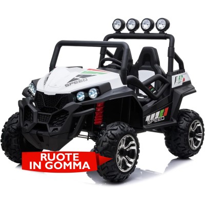 Auto Elettrica Macchina per Bambini Fuoristrada 2 Posti Maxi Buggy 24V con Ruote in Gomma e Telecomando