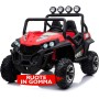 Auto Elettrica Macchina per Bambini Fuoristrada 2 Posti Maxi Buggy 24V con Ruote in Gomma e Telecomando