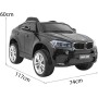 Auto Macchina Elettrica per Bambini 12V BMW X6M con Sedile in Pelle, Ruote in Gomma Telecomando Porte Apribili, Full Optional