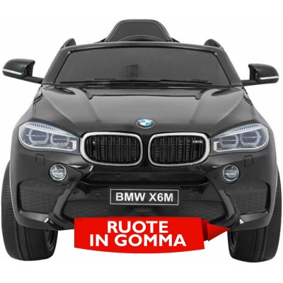 Auto Macchina Elettrica per Bambini 12V BMW X6M con Sedile in Pelle, Ruote in Gomma Telecomando Porte Apribili, Full Optional