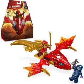 LEGO NINJAGO 71801 Attacco del Rising Dragon di Kai con Drago e 2 Minifigure Spada Ninja e Balestra