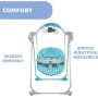 Chicco Polly Swing Up Altalena Elettrica da 0Mesi a 9Kg Regolabile e Dondolo con Telecomando Chiusura Compatta Azzurro