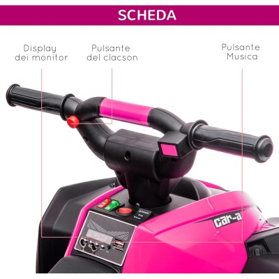 Quad Elettrico per Bambini 12V ATV 1.0 Rosa