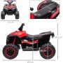 Quad Elettrico per Bambini 12V ATV - Quad per Bambini con Telecomando Doppio Motore Ammortizzatori Full Optional