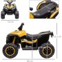 Quad Elettrico per Bambini 12V ATV - Quad per Bambini con Telecomando Doppio Motore Ammortizzatori Full Optional