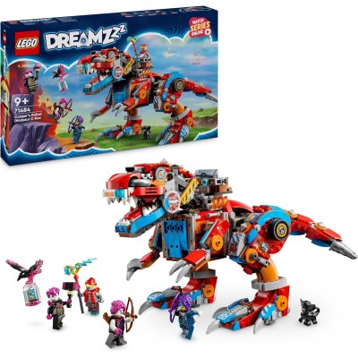 LEGO DREAMZzz 71484 Dinosauro Robot C-Rex di Cooper T.Rex Trasformabile in Pterodattilo Snodabile e 4 Minifigure