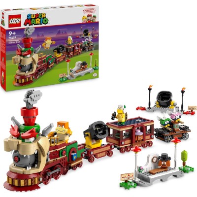 LEGO Super Mario 71437 Bowser Express Treno con Stazione e Vagoni con 6 Personaggi