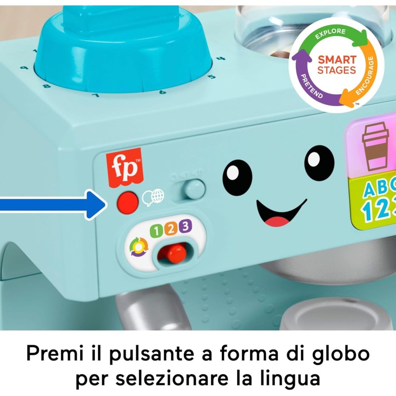 Fisher-Price HYT02 La Mia Prima Macchinetta del Caffè con pulsanti