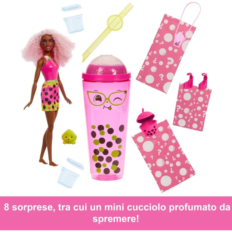 Mattel HTJ20 Barbie Pop Reveal Serie Bubble Tea Berry Bliss